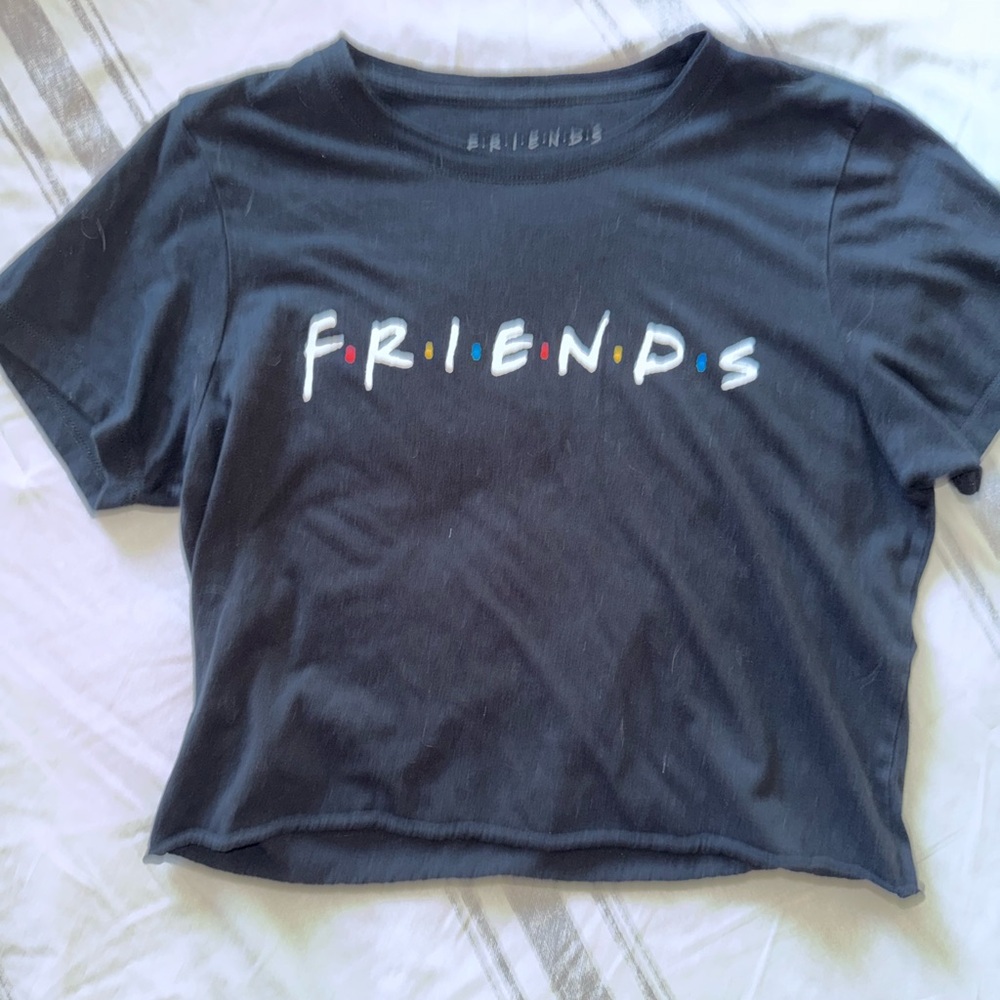 FRIENDS Black Crop Top